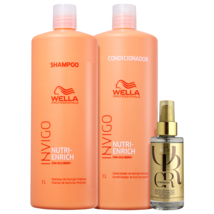 Kit Wella Professionals Invigo Nutri-Enrich Trio Shine Salon (3 Produtos)