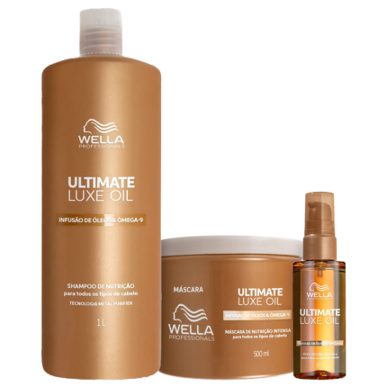 Kit Wella Professionals Ultimate Luxe Oil Salon Trio (3 Produtos)